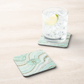 Dessous-de-verre Résumé Monogramme Agate Mint ID827 (Côté Droit)