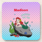 Dessous-de-verre Retour à l'école avec sirènes et mer (Devant)