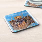 DESSOUS-DE-VERRE RETRIEVER DORÉ (Côté gauche)