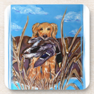 DESSOUS-DE-VERRE RETRIEVER DORÉ