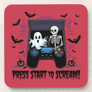 Dessous-de-verre Rétro Gamer Halloween - Squelette Borne d'arcade