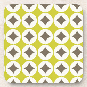 Dessous-de-verre Retro Green Pattern