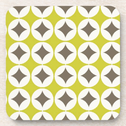 Dessous-de-verre Retro Green Pattern (Devant)