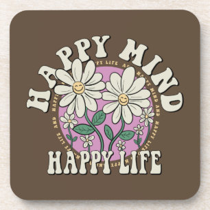 Dessous-de-verre Retro Happy Mind Happy Life