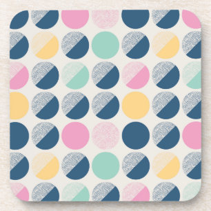 Dessous-de-verre Rétro motif de demi-cercle