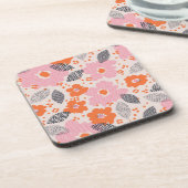 Dessous-de-verre Rétro motif floral mignon (Côté gauche)