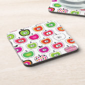 Dessous-de-verre Rétro motif mignon de pomme (Côté gauche)