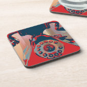 Dessous-de-verre Retro Phone Beverage Coaster (Côté gauche)