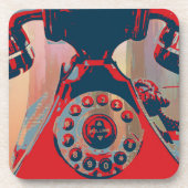 Dessous-de-verre Retro Phone Beverage Coaster (Devant)