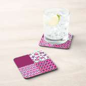 Dessous-de-verre Rétro point de polka de crâne de fleur (Côté Droit)