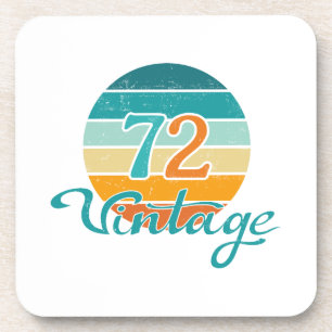 Dessous-de-verre Retro Sunset 72 Vintage en détresse