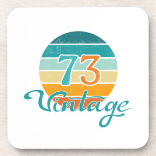 Dessous-de-verre Retro Sunset 73 Vintage en détresse