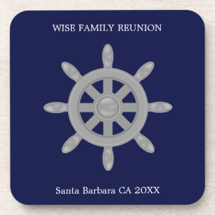 Dessous-de-verre Réunion de famille & volant de bateau gris sur ble