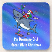 Dessous-de-verre Rêver D'Un Grand Noël De Requin Blanc (Devant)