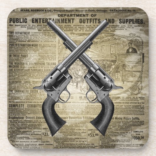 Dessous-de-verre Revolvers vintages (Devant)