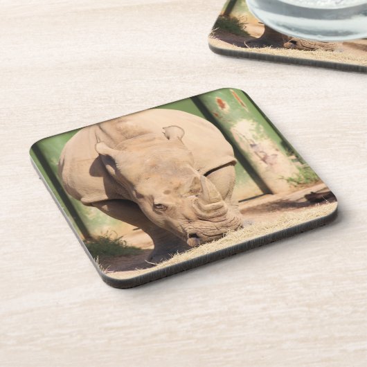 Dessous-de-verre Rhino blanc (Côté gauche)