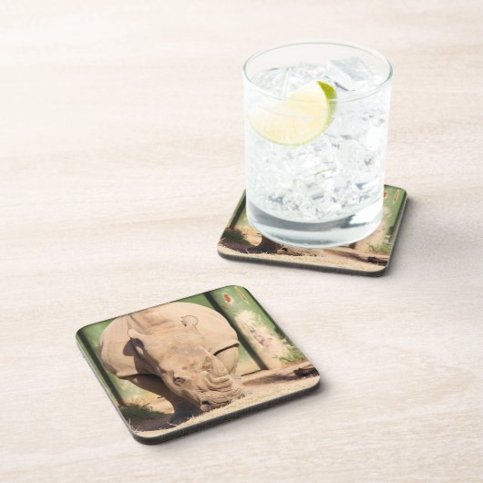 Dessous-de-verre Rhino blanc (Côté Droit)