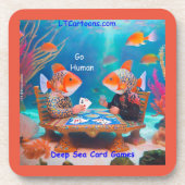 Dessous-de-verre Rick London Fish Jouer "Go Fish" Carte Game Comic (Devant)