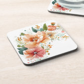 Dessous de verre rigide en plastique floral (Côté gauche)