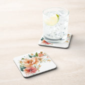 Dessous de verre rigide en plastique floral (Côté Droit)