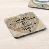 Dessous-de-verre Rire Autant Que Vous Respire L'Esprit Citation Cad (Côté gauche)