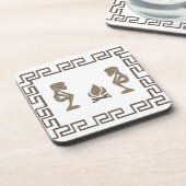 Dessous-de-verre rituel de guerrier de la tribu africaine (Côté gauche)