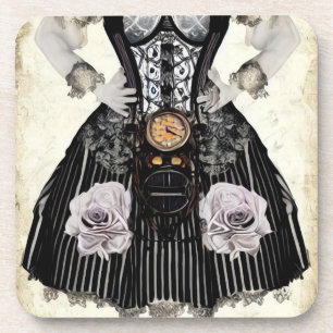 Dessous-de-verre Robe corset rétro steampunk