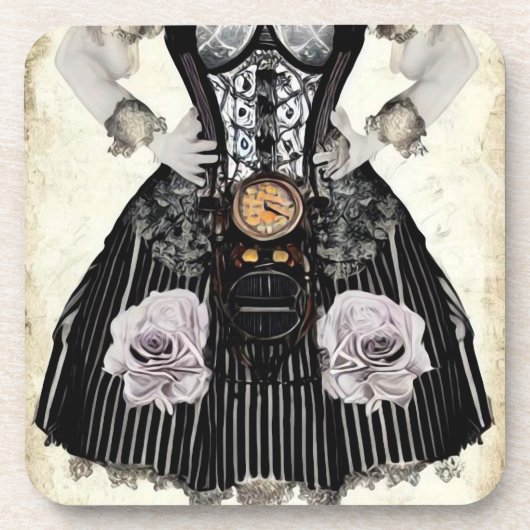 Dessous-de-verre Robe corset rétro steampunk (Devant)