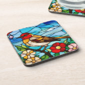 Dessous-de-verre Robin Coloré (Côté gauche)