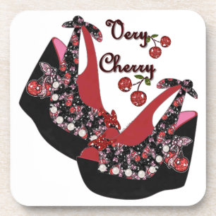 Dessous-de-verre Rockabilly Very Cherry Shoes