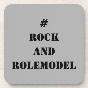 Dessous-de-verre #RockandRolemodel - Noir modifiable.