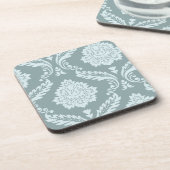 Dessous-de-verre Rococo Damask Art I Duck Egg Blue+Teal (Côté gauche)