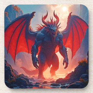 Dessous-de-verre Roi Démon : Art de l'Ombre du Dragon Éternel