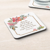 Dessous-de-verre Romains 15:13 Dieu de l'espérance (Côté gauche)