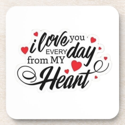 Dessous-de-verre Romantic Love Quote (Devant)