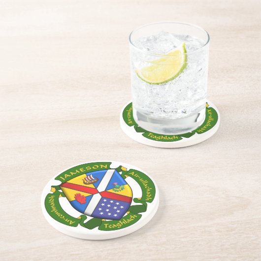 Dessous de verre rond en grès (Côté)