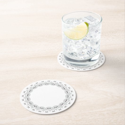 DESSOUS-DE-VERRE ROND EN PAPIER ぐるっとあにまる「カワイイアザラシ親子」 (En situation)