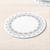 DESSOUS-DE-VERRE ROND EN PAPIER ぐるっとあにまる「カワイイアザラシ親子」 (Incliné)