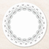 DESSOUS-DE-VERRE ROND EN PAPIER ぐるっとあにまる「カワイイアザラシ親子」 (Devant)