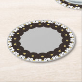 DESSOUS-DE-VERRE ROND EN PAPIER ぐるっとあにまる「カワイイペンギン親子」 (Incliné)