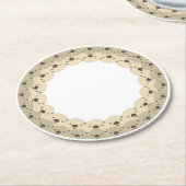 DESSOUS-DE-VERRE ROND EN PAPIER ぐるっとあにまる「カワイイラッコ親子」 (Incliné)