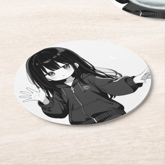 DESSOUS-DE-VERRE ROND EN PAPIER じとめ堂のコースター (Incliné)