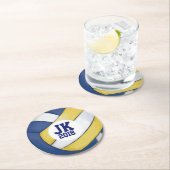 Dessous-de-verre Rond En Papier 05of12 Disposable Volleyball Party (En situation)