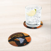 Dessous-de-verre Rond En Papier 101e ABN Airborne hurlant Aigles Veterans LRRP (En situation)