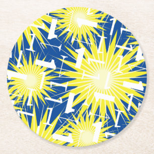 Dessous-de-verre Rond En Papier 1er anniversaire inoubliable