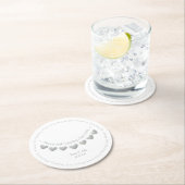 Dessous-de-verre Rond En Papier 25e anniversaire mariage d'argent (En situation)