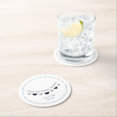 Dessous-de-verre Rond En Papier 45e saphir mariage anniversaire bunting (En situation)