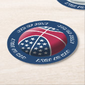Dessous-de-verre Rond En Papier 4 juillet Basket (Incliné)
