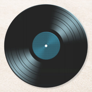 Dessous-de-verre Rond En Papier 60s Retro Vinyl Record Album Dessous de verre papi