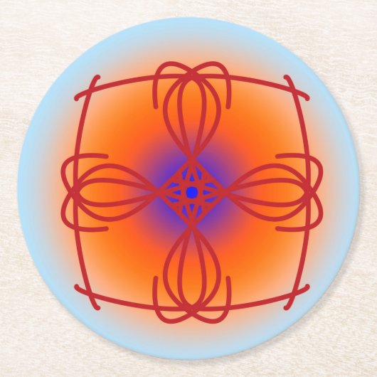 DESSOUS-DE-VERRE ROND EN PAPIER 89 (Devant)